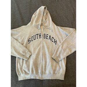 ESY Casualwear Gray Full Zip Jacket Hoodie XXL SOUTH BEACH